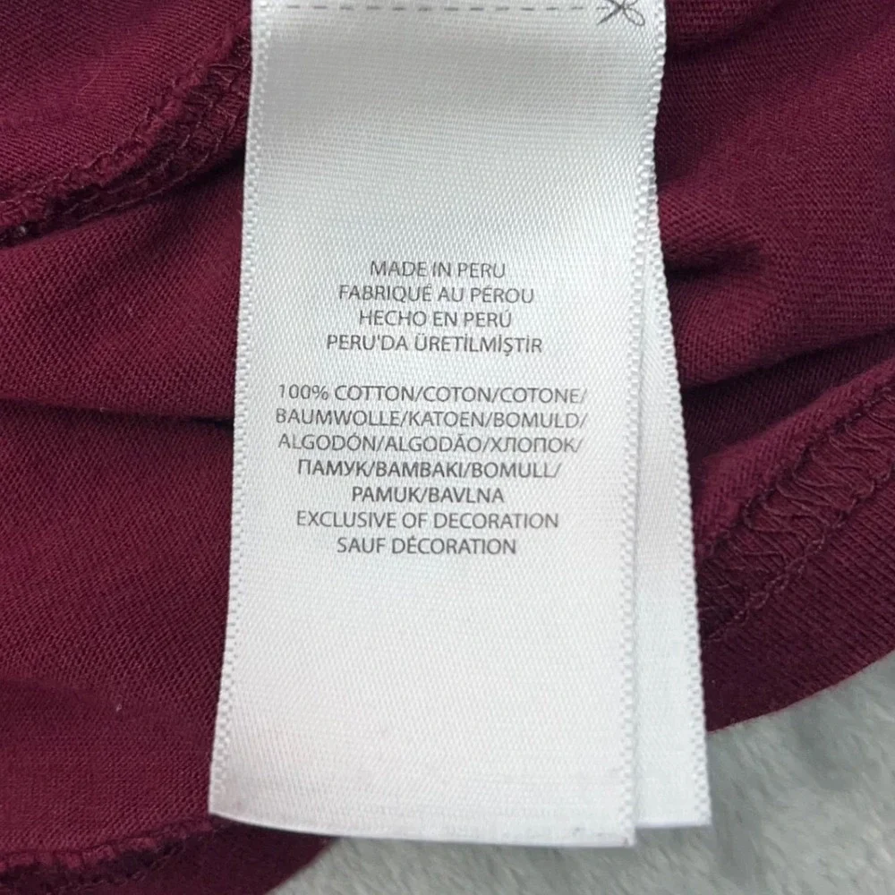 POLO RALPH LAUREN Jersey Hooded T-Shirt Mens Large Burgundy Long Sleeve Pony Tee